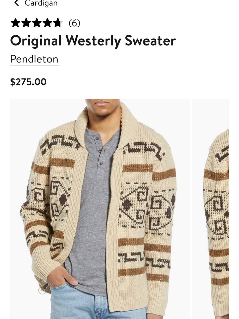 Pendleton Westerly Wool Sweater - Picture 2 of 6
